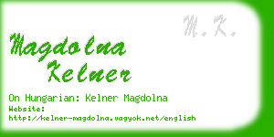 magdolna kelner business card